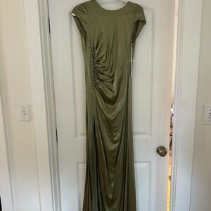 Reformation Birch Gown - in artichoke